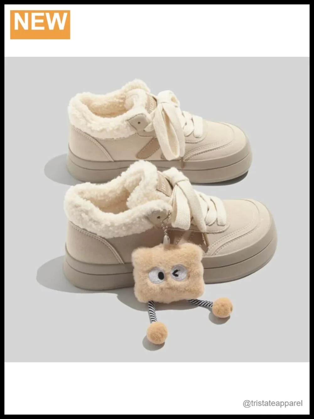 Y2K Platform Sneakers Snow Winter Boots Cute Cartoon Decor Non-Slip Gift
